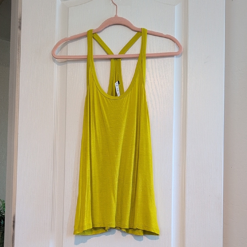Trina Turk Chartreuse Racerback Tank Top NWOT